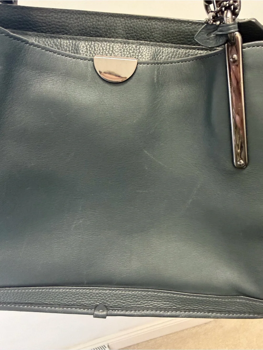 Coach dark gray (almost navy blue) Dreamer 36 Leather Satchel